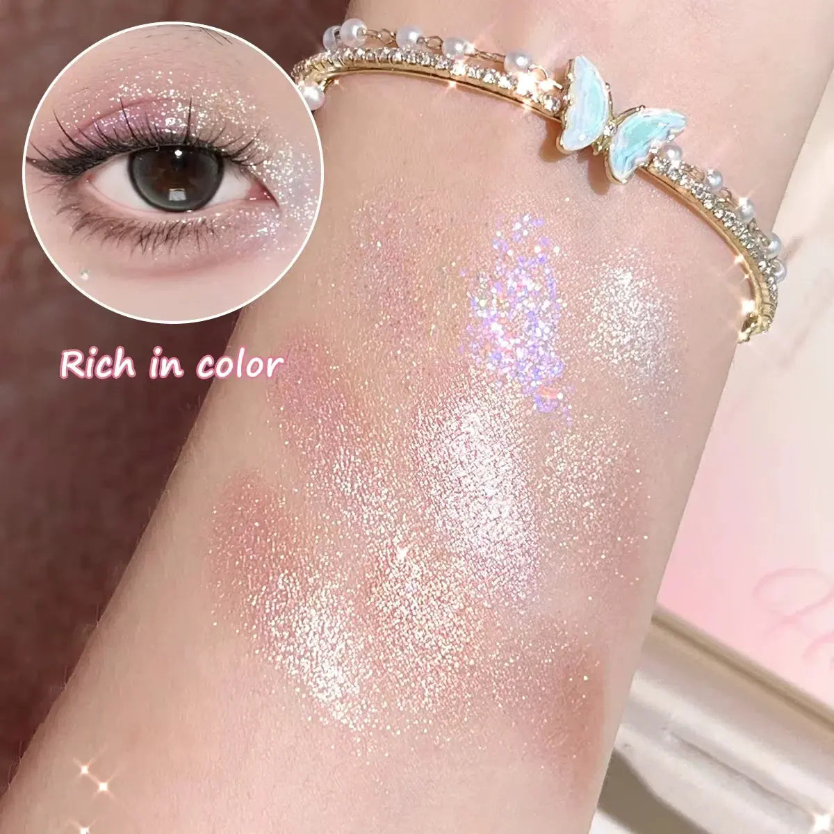 Nine-Color Eyeshadow Palette With Pearl, Fine Sparkle, Layerable Shimmer, Bright Glitter And Vibrant Colors New For Unisex High Class Cosmetics