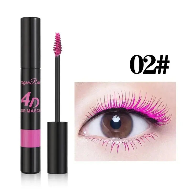 Colored Mascara Makeup 4D Silky Natural Long Eyelashes Mascara Waterproof Long-lasting Extension Thick Lasting Curling Mascara High Class Cosmetics