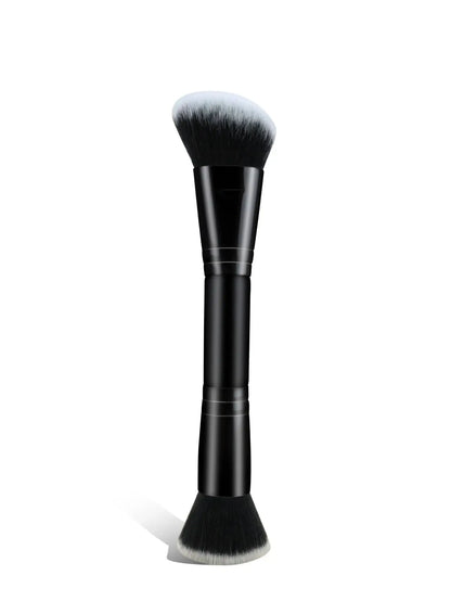 Facial Makeup Brush, a Portable Double-Headed Multi-Functional Makeup Brush, Foundation Brush, Contour Brush, Loose Powder Brush, Blush Brush, All-In-One Makeup Brush Suitable for Men and Women High Class Cosmetics