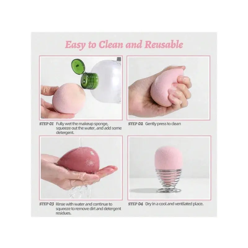 4 Pcs Beauty Egg Makeup Sponge Blenders Beauty Sponges Foundation Applicator Foundation Cosmetic Puffs Beauty tool High Class Cosmetics