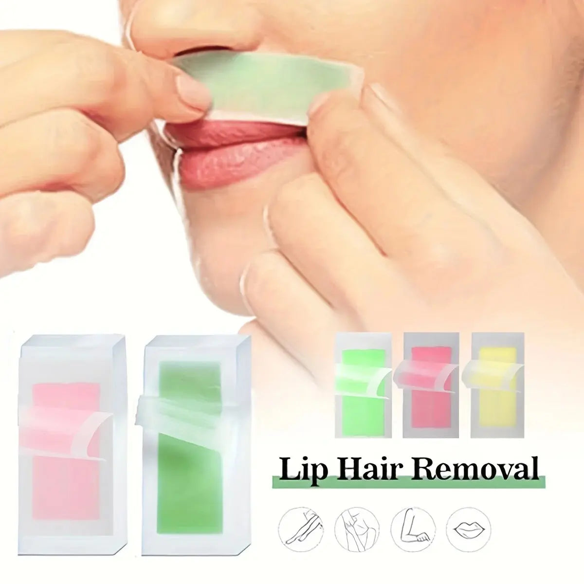 Professional Warning Tapes For Summer Hair Removal, Double Face Cold Warning Paper For Legs, Body, Face,6 Sticks, 10/20 Sticks High Class Cosmetics