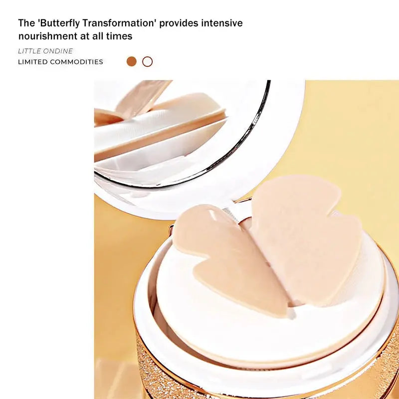 Air Cushion BB Cream Moisturizing Foundation Concealer Whitening Oil-control Waterproof Butterfly Powder Puff  Makeup Cosmetics High Class Cosmetics