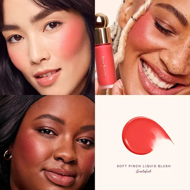 Rare Beauty Liquid Blush Silky and Glides On Smoothly Nature Long Lasting Plump Happy Hope Delight Stained Lipstick Gloss Makeup High Class Cosmetics