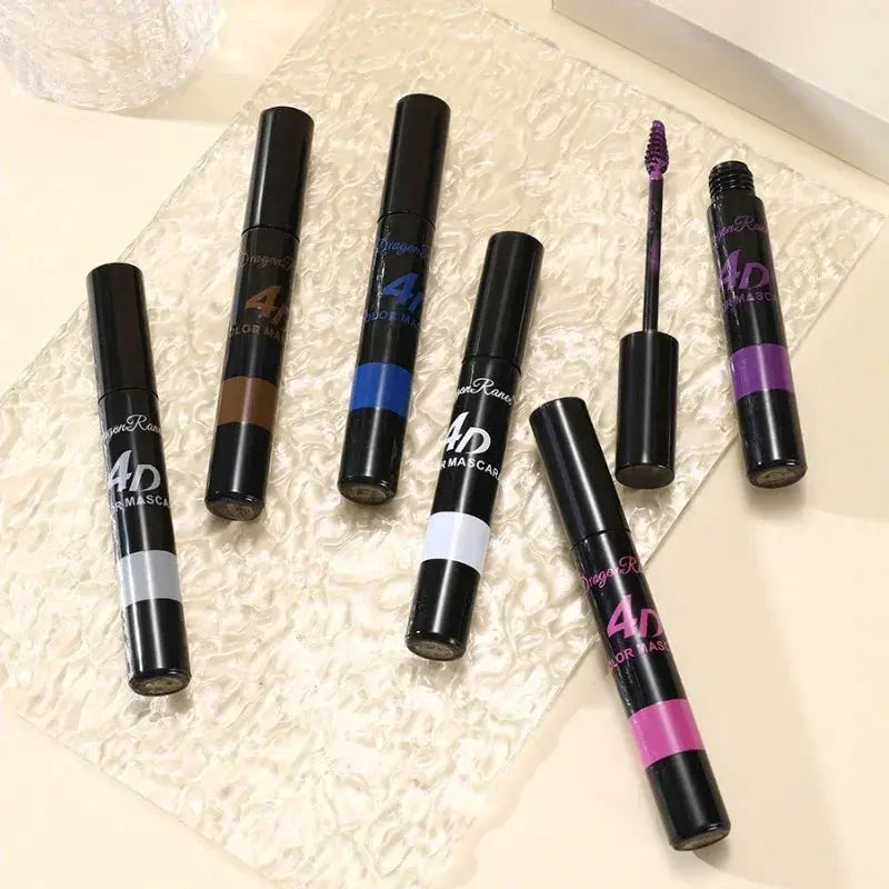 Colored Mascara Makeup 4D Silky Natural Long Eyelashes Mascara Waterproof Long-lasting Extension Thick Lasting Curling Mascara High Class Cosmetics
