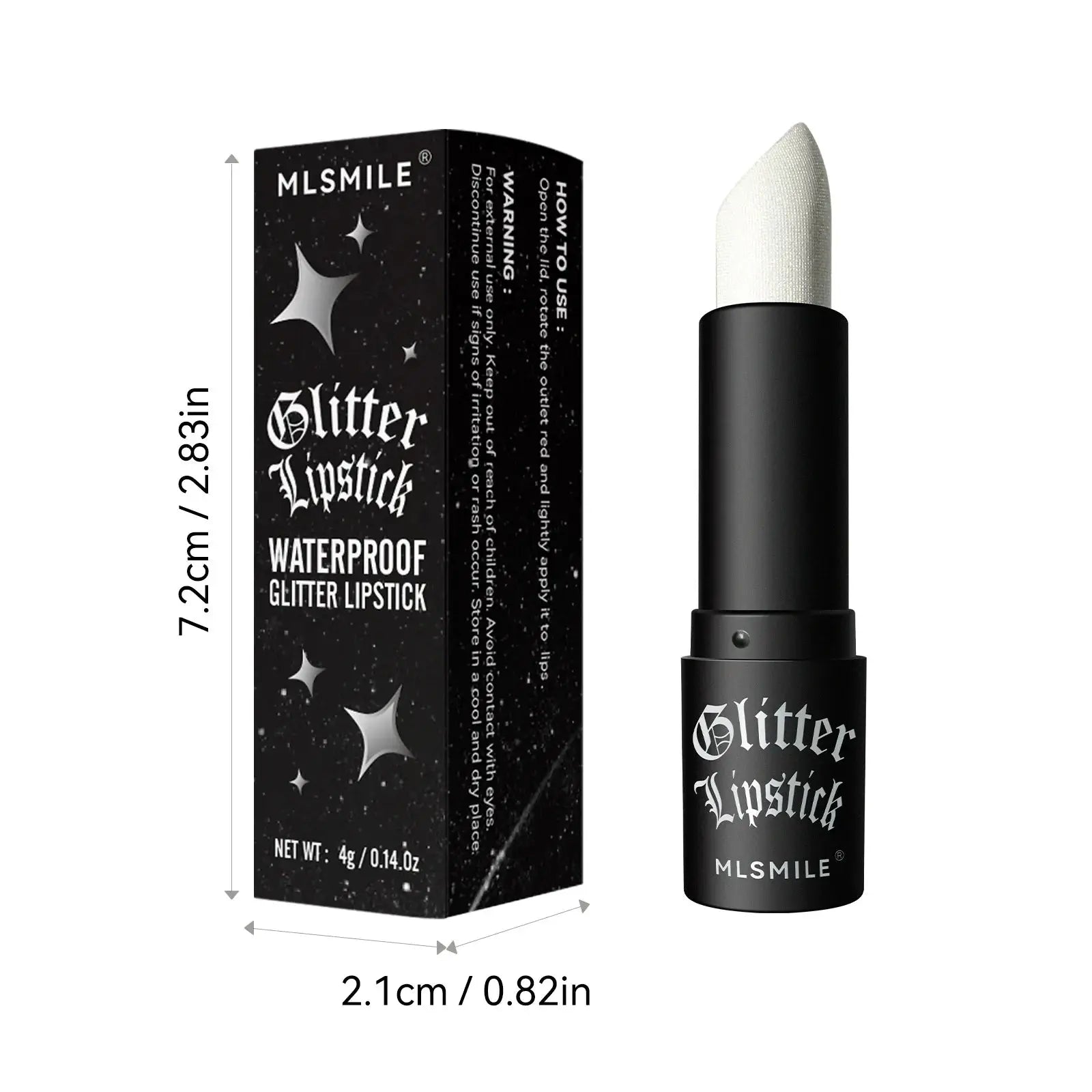 7Colors Glitter Lipstick Waterproof Long Lasting Diamond Pearlescent Metallic Lipstick Black Lipgloss Women Lips Makeup Cosmetic High Class Cosmetics