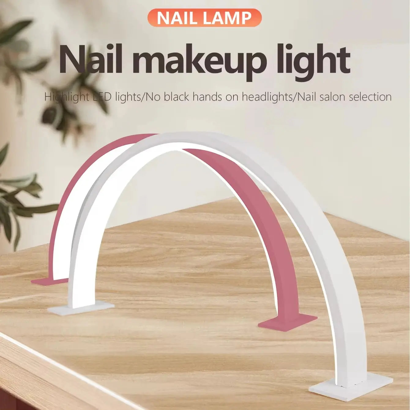 Nail Lamp LED Half Moon Beauty and Brightening Beauty Salon Desktop Lamp Eyelash Beauty Makeup Eye Care Nail Art Special Lights High Class Cosmetics