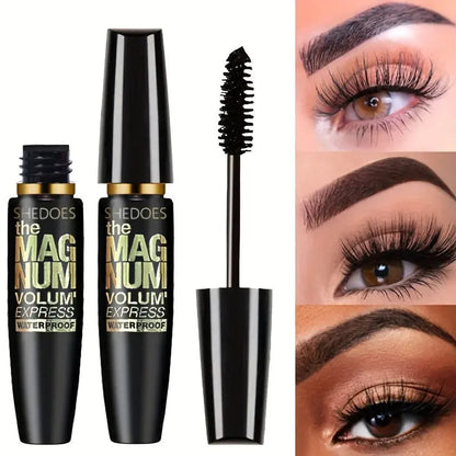 4D Black Mascara Thickening, Lengthening, Curling, Waterproof Liquid Fiber Mascara High Class Cosmetics