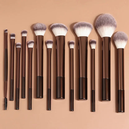 13PCS Makeup Brush Set Foundation Concealer Powder Eyeshadow Blush Brush Kabuki Blending Cosmetic Beauty Tool for Face High Class Cosmetics