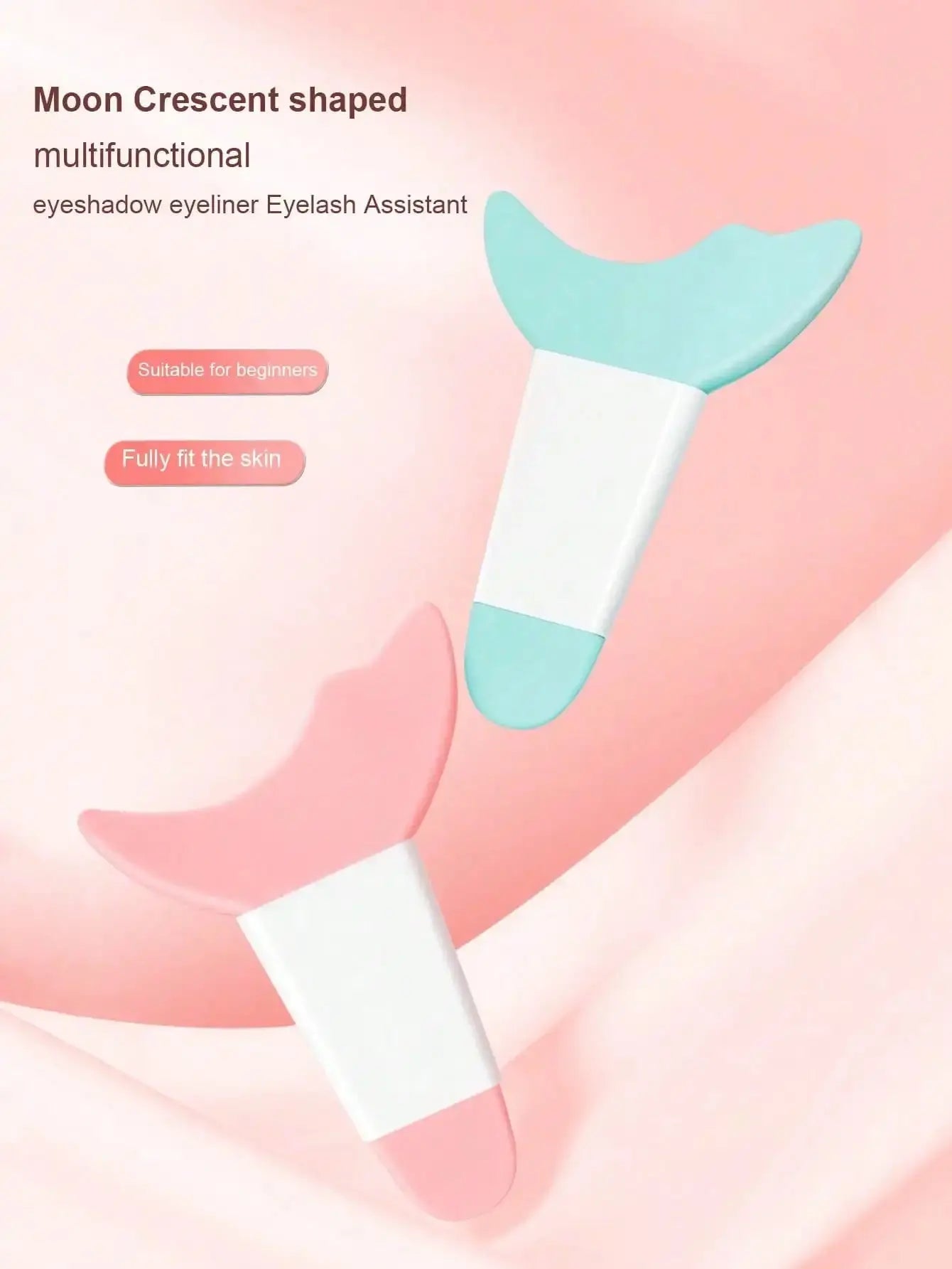 1pc Multifunctional Silicone Eyeliner & Eyeshadow Aid Tool, Lash Guard & Makeup Shield, Eyeliner Stencil For Beginners, Custom Logo Available High Class Cosmetics