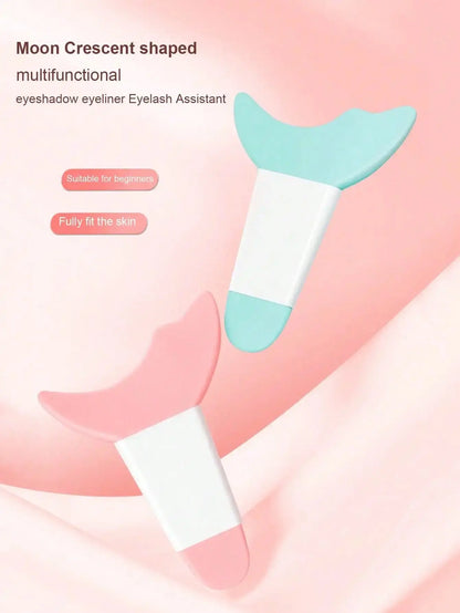 1pc Multifunctional Silicone Eyeliner & Eyeshadow Aid Tool, Lash Guard & Makeup Shield, Eyeliner Stencil For Beginners, Custom Logo Available High Class Cosmetics