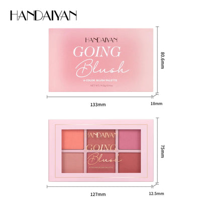 Matte Blush Palette Highly Pigmented Long Lasting Face Makeup Natural Finish Brighten Skin Contour Highlight Powder High Class Cosmetics