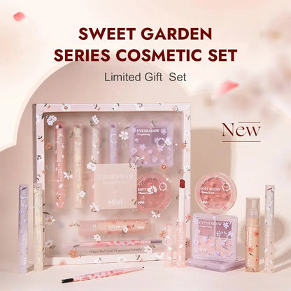 8-Piece Beauty Set with Lipstick, Concealer, Eyeshadow, Eyebrow, and Blush Makeup High Class Cosmetics