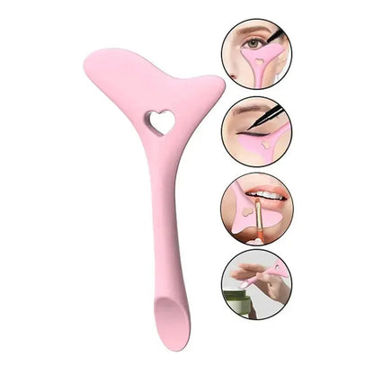 Wholesale  Multi-functional Eyeliner Stencil Wing Tips Silicone Eyeliner Aid Drawing Lipstick Wearing Aid Reusable Makeup Tools High Class Cosmetics