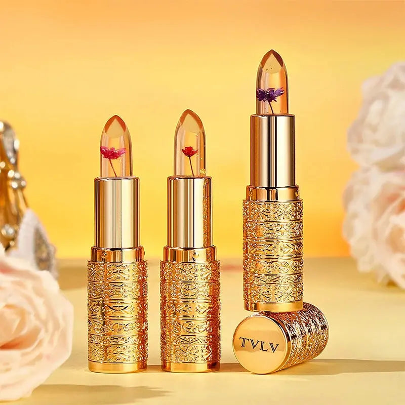 Crystal Color-changing Petal Lipstick for Women Moisturizes long-lasting and non-sticky cup lip balm High Class Cosmetics