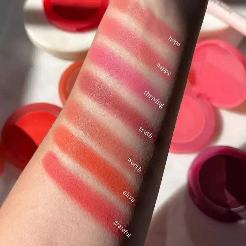 Rare Beauty Creamy Powder Blush Soft Focus Luminous Glow Buildable Pigment Lightweight Long Lasting Non-Fading Rosy Cheek Makeup High Class Cosmetics