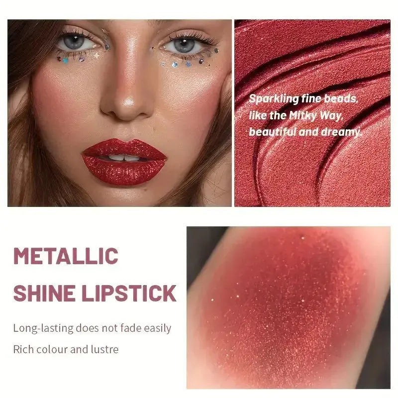 Pearlescent lipstick, long-lasting waterproof lipstick, create charming and plump lips High Class Cosmetics