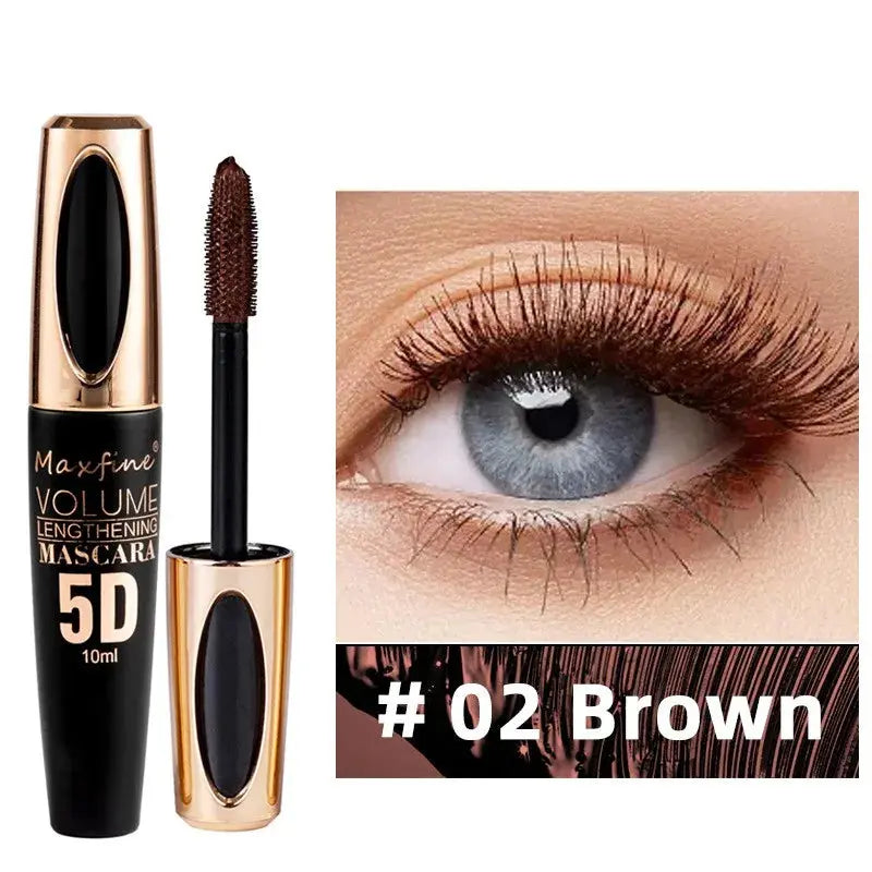 5D Silk Mascara with Big Eyes, Strong and Lasting Black Content and Length, Waterproof and Non-caking, and Prolonged Mascara. High Class Cosmetics