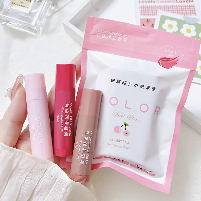 Colored moisturizing lip balm lipstick moisturizing, moisturizing, diluting lip lines, anti-drying lip balm High Class Cosmetics