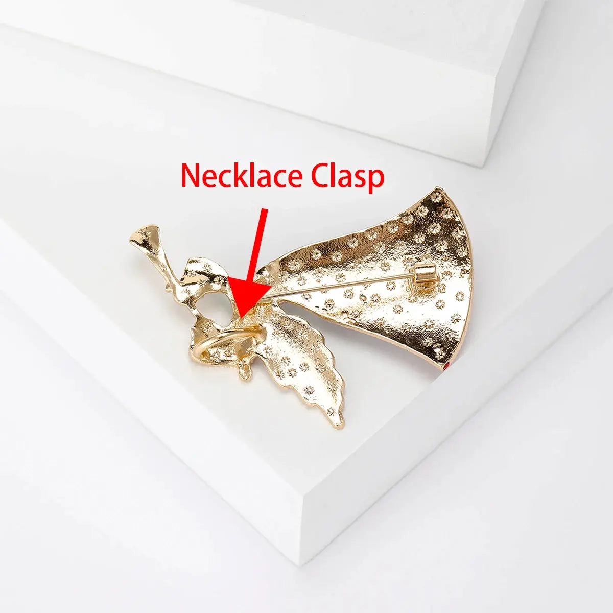 Beaut&Berry Elegant Enamel Speaker Angel Brooches for Women Character Pins Friends Party Gifts Banquet Jewellery Accessories High Class Cosmetics