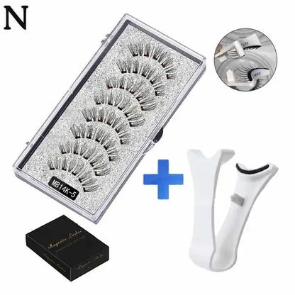 3D Natural Magnetic Eyelashes,With 5 Magnetic Lashes Shipping Box Eyelashes Handmade False Gift Reusable Support Drop Magne T6N2 High Class Cosmetics