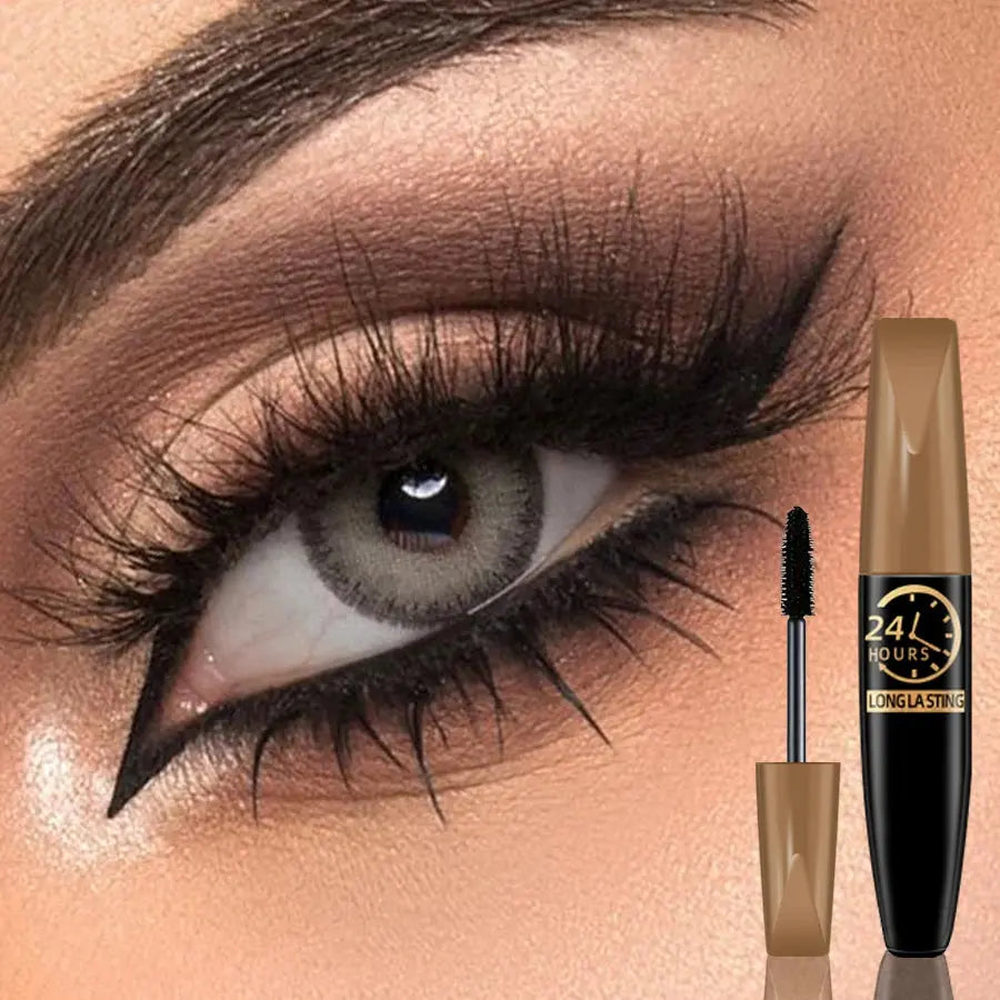 5D Eye Black Mascara Waterproof Lengthens Eyelashes Extension Silk Fiber Mascare Eye Makeup for Women Cosmetic Korean Make up High Class Cosmetics