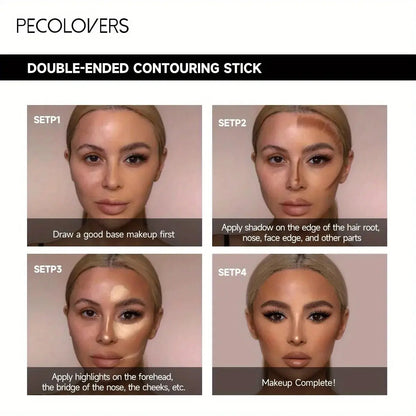 Double Head Highlight Pen Face Make Up Liquid Waterproof Contouring Foundation Contour Makeup Concealer Stick Pencil Cosmetics High Class Cosmetics