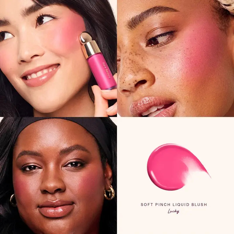 Rare Beauty Liquid Blush Silky and Glides On Smoothly Nature Long Lasting Plump Happy Hope Delight Stained Lipstick Gloss Makeup High Class Cosmetics