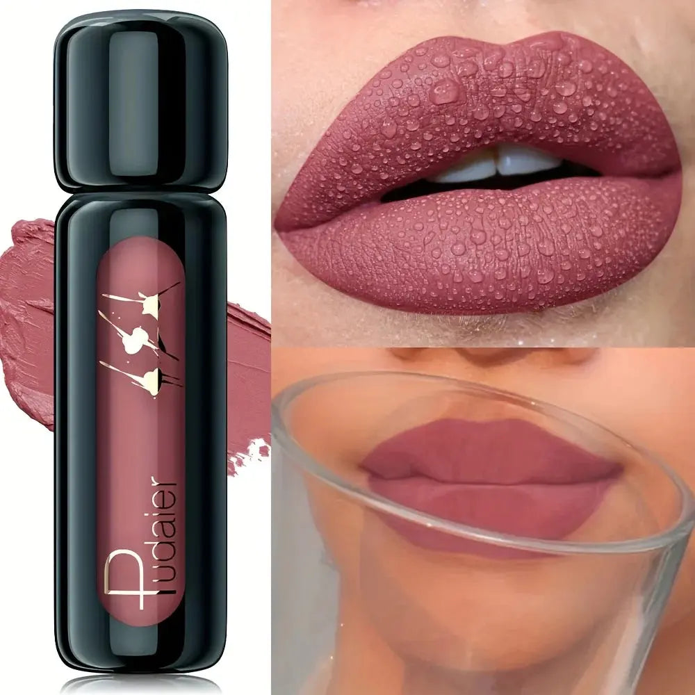 1pc Matte Velvet Lip Gloss, Highly Saturated Liquid Lip Mud, Non-Stick Long Lasting, All Skin Tones Compatible,Mother's Day Gift High Class Cosmetics