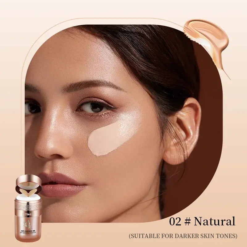 Air Cushion BB Cream Moisturizing Foundation Concealer Whitening Oil-control Waterproof Butterfly Powder Puff  Makeup Cosmetics High Class Cosmetics