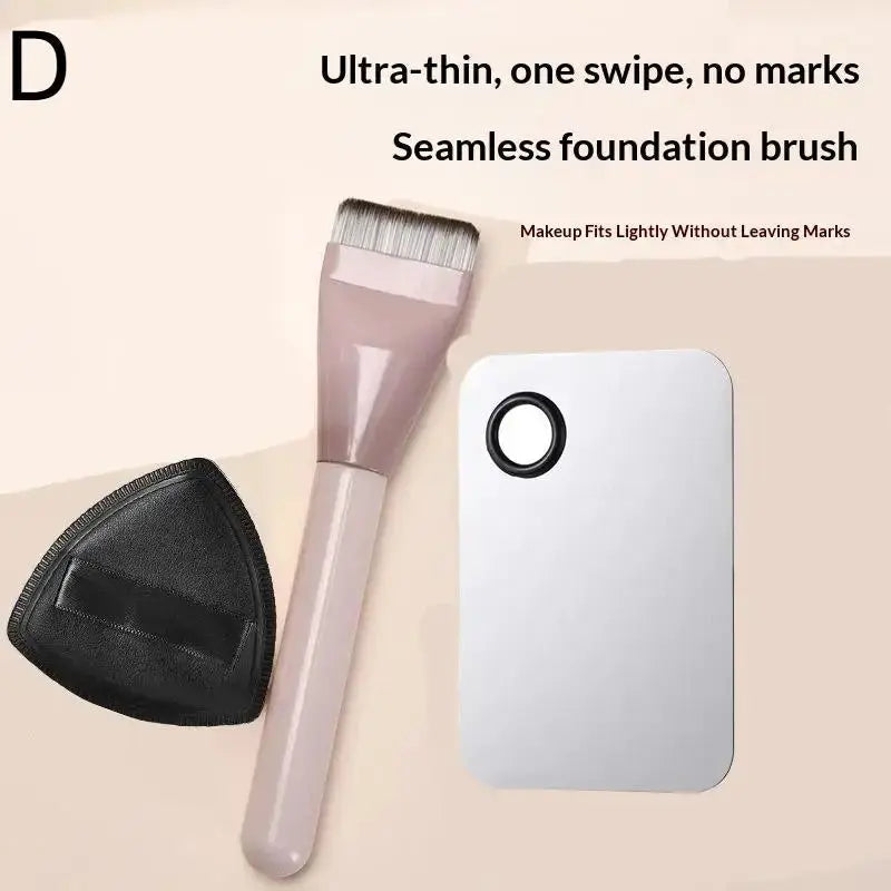 Foundation Brush +Makeup Palette + Black Powder Puff Set Foundation Cream Mixing Tool Nail Art Makeup Cosmetic Makeup Tool Kits High Class Cosmetics