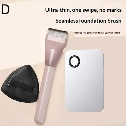 Foundation Brush +Makeup Palette + Black Powder Puff Set Foundation Cream Mixing Tool Nail Art Makeup Cosmetic Makeup Tool Kits High Class Cosmetics