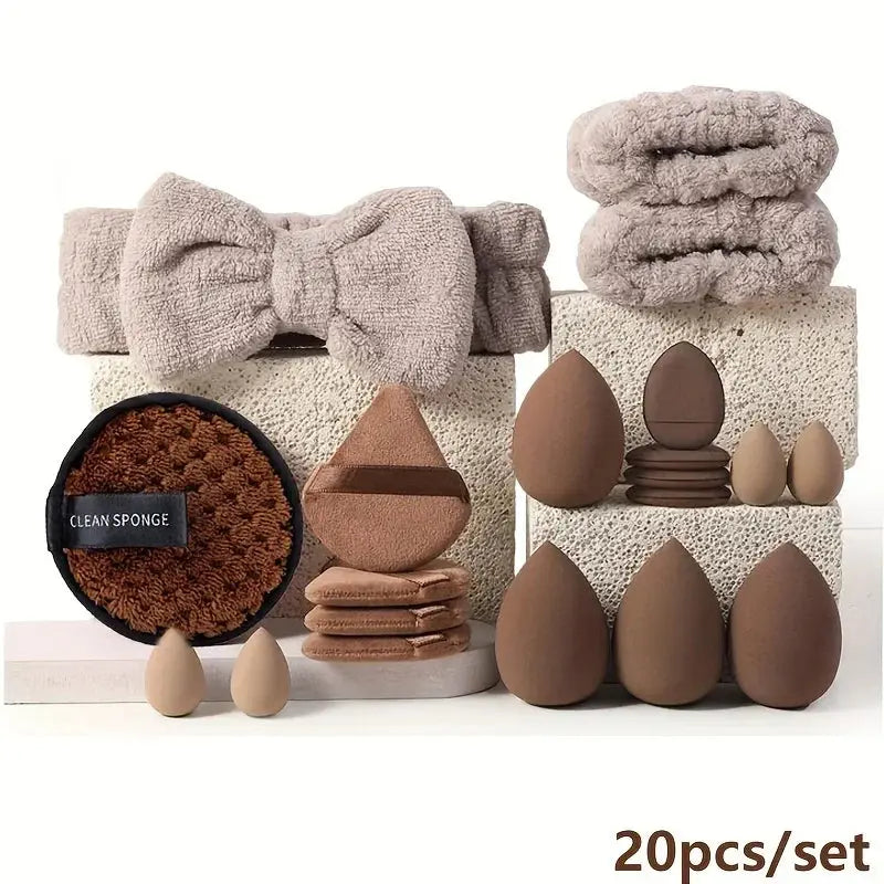 33pcs beauty set makeup kit  large and small beauty sponges for flawless makeup application and removal of makeup full set High Class Cosmetics