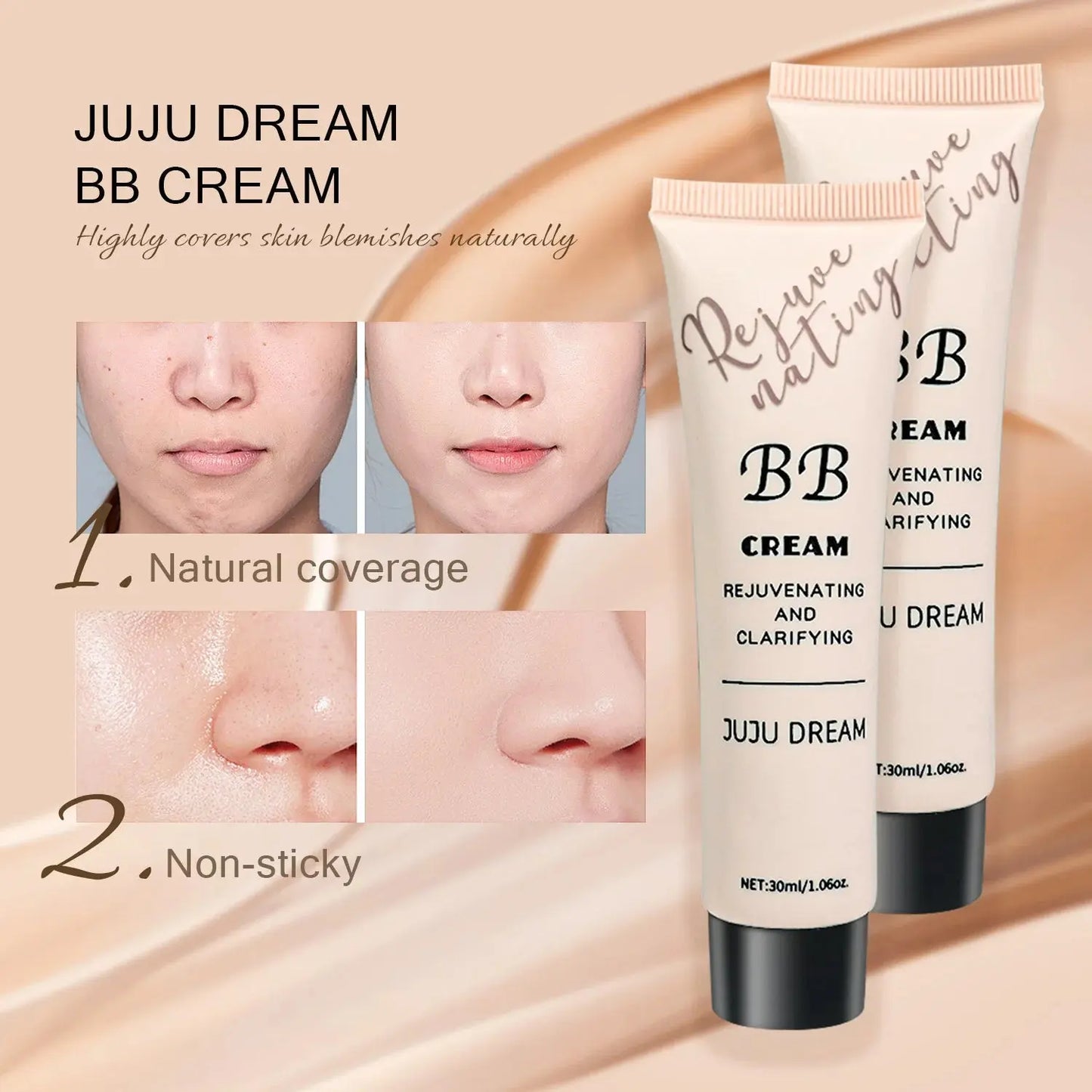 BB cream, isolation cream, liquid foundation, moisturizing, oil control, long-lasting makeup, milk, dry skin, and no powder High Class Cosmetics