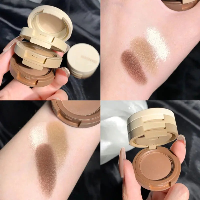 Tri-Color Eye Shadow, Matte Create Multi-Layered Eye Makeup High Class Cosmetics