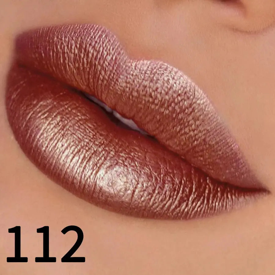 19 colors glitter lipstick hydrating red pink sparkling shine lip color highly pigmented lip tints metallic finish lip makeup High Class Cosmetics