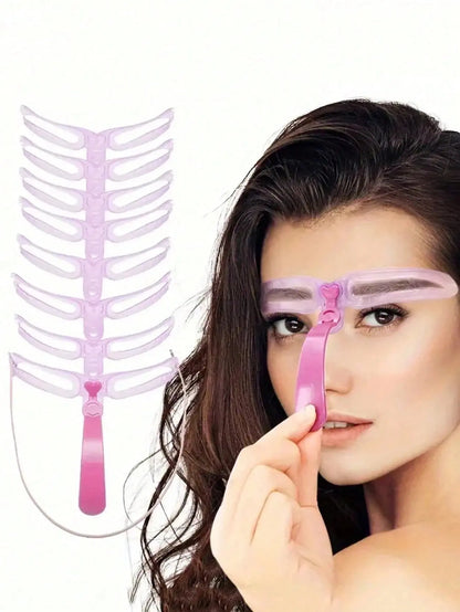8Pcs Reusable Eyebrow Stencils,Eyebrow Shaping Kit,Eyebrow Makeup Template,Eyebrow Shaper-8 Styles For Different Eyebrow Shapes High Class Cosmetics