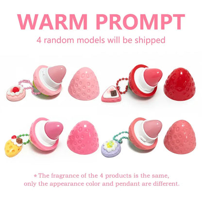 4-Color Random Sending Strawberry Lip Gloss Lipstick Moisturizing Winter Antifreeze Anti Crack Moisturizing Lasting lip balm High Class Cosmetics