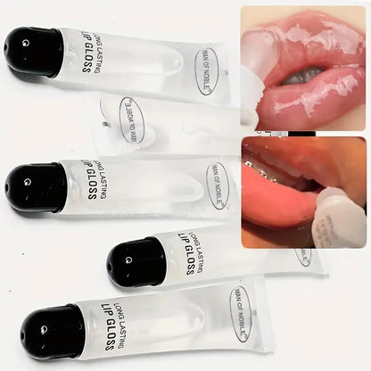 6pcs Glossy Finish Lip Gloss, Moisturizing Cream for All skin Types,Non-Sticky Hydrating Lip Oil, Long-Lasting Shine for Dry Lip High Class Cosmetics