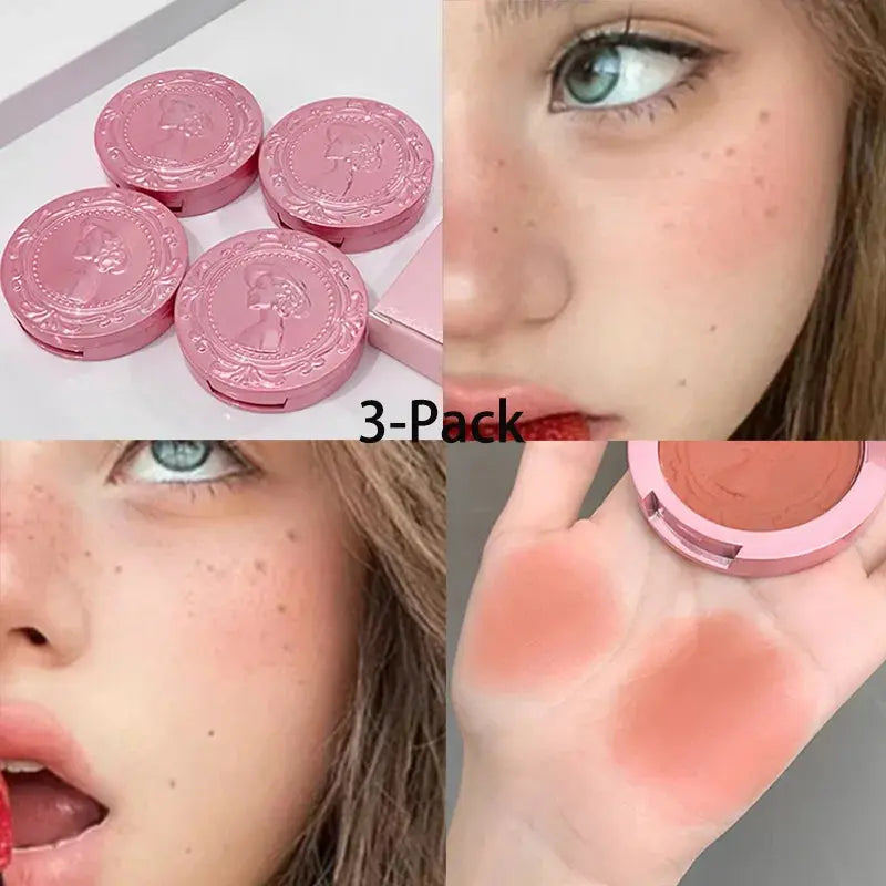 Three dimensional relief mist Color blush natural tender delicate hold makeup low saturation female blush cream High Class Cosmetics