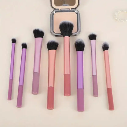 8pcs Makeup Brush Kit Soft Synthetic Hair Make Up Brushes Foundation Blush Eyeshadow Cosmetic Makeup Tools High Class Cosmetics