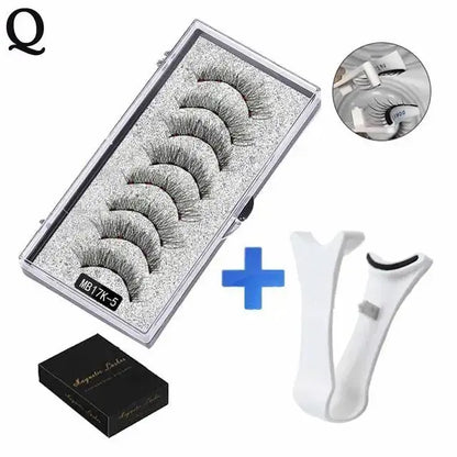 3D Natural Magnetic Eyelashes,With 5 Magnetic Lashes Shipping Box Eyelashes Handmade False Gift Reusable Support Drop Magne T6N2 High Class Cosmetics