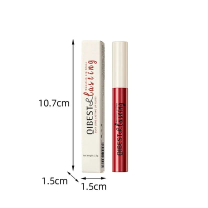 QIBEST Matte Liquid Lipstick Waterproof Long Lasting Velvet Lip Gloss Tint Tube Matte Nude Pigment Red Lipgloss Lips Makeup High Class Cosmetics