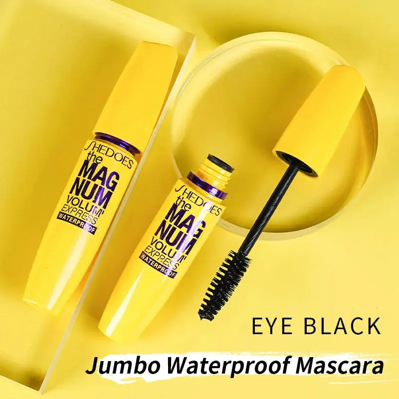 Waterproof and Slender Eye Black, Curly, Thick, Natural, Easy to Apply, Long-Lasting, Yellow and Fat Eye Black High Class Cosmetics