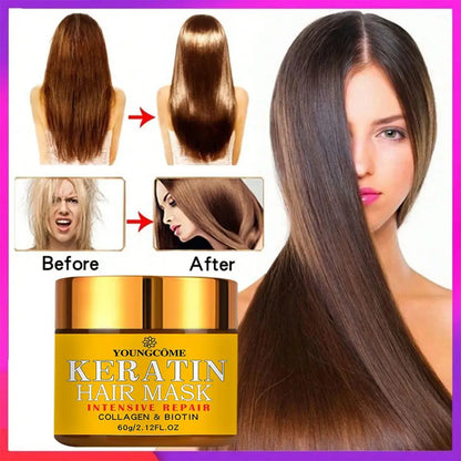 Hair Repairs Hair Mask Biotin Collagen Keratin Treatment Hairs Conditioner Hair Essential Oil Nourishing for Dry Damaged High Class Cosmetics