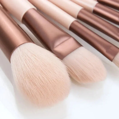8Makeup brush set & 2Makeup sponge set，Suitable for women to use - Soft nylon bristles，Full coverage foundation/Blush/Eyeshadow High Class Cosmetics