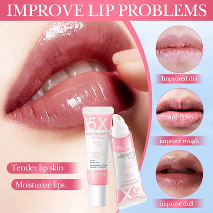 5X Niacinamide Plumping Lip Mask – Intense Hydration & Anti-Dryness for Soft, Pink Lips | Care Chapped Lips Overnig 10g/pc High Class Cosmetics