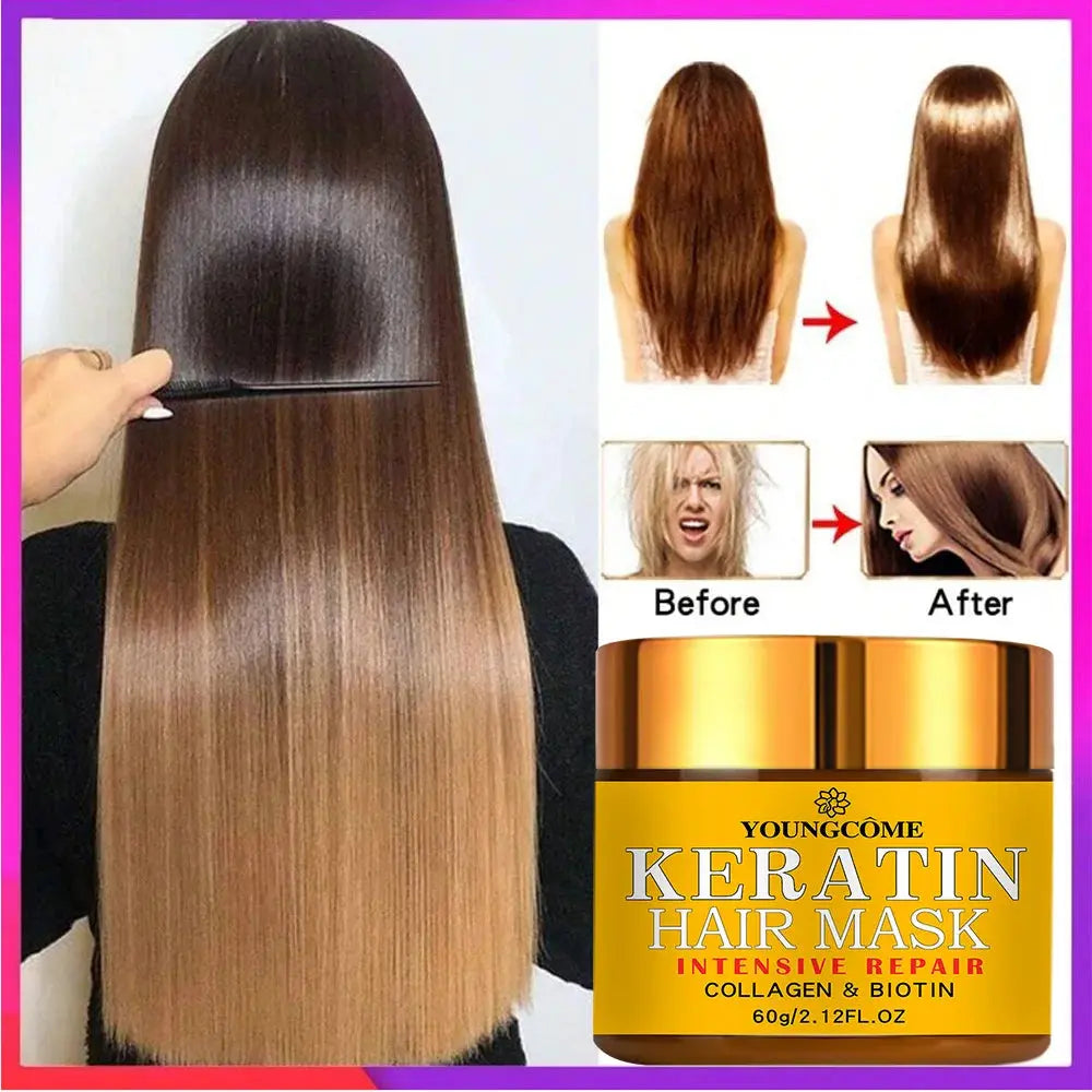 Hair Repairs Hair Mask Biotin Collagen Keratin Treatment Hairs Conditioner Hair Essential Oil Nourishing for Dry Damaged High Class Cosmetics