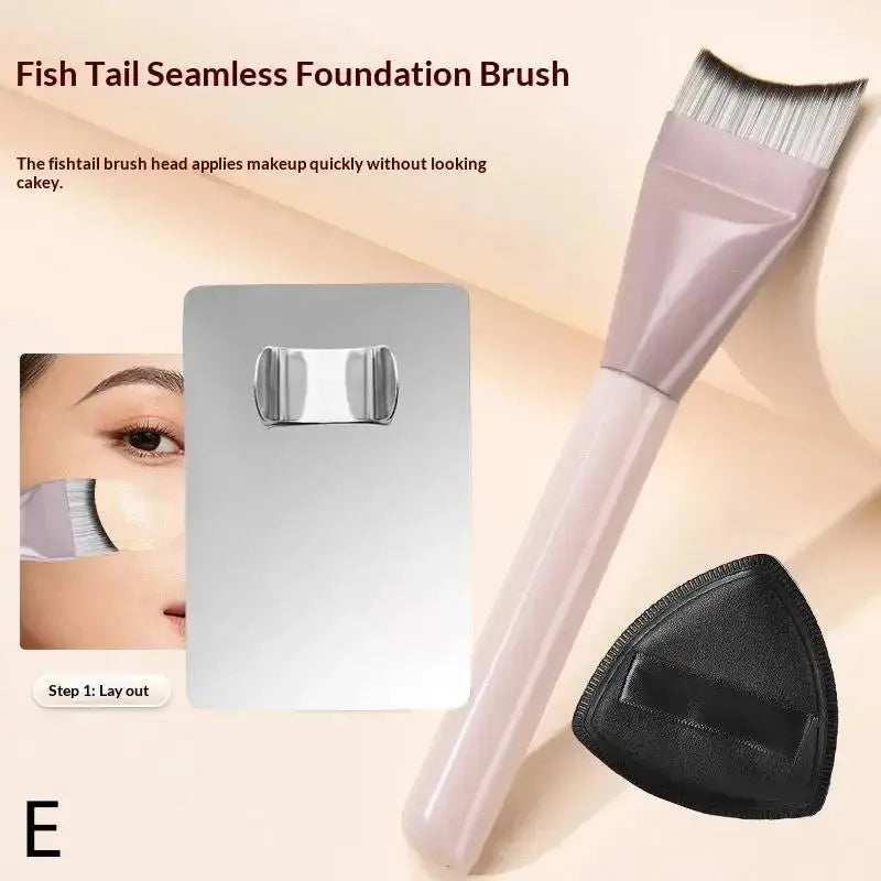 Foundation Brush +Makeup Palette + Black Powder Puff Set Foundation Cream Mixing Tool Nail Art Makeup Cosmetic Makeup Tool Kits High Class Cosmetics
