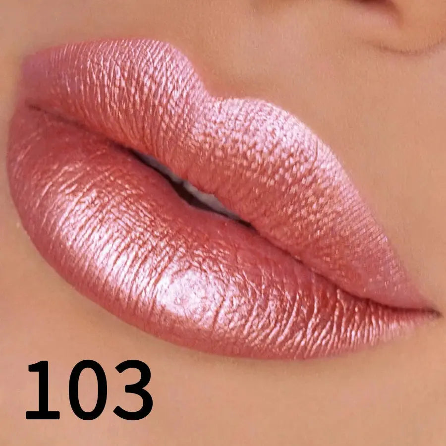 19 colors glitter lipstick hydrating red pink sparkling shine lip color highly pigmented lip tints metallic finish lip makeup High Class Cosmetics