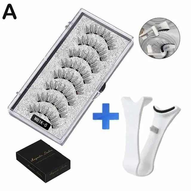 3D Natural Magnetic Eyelashes,With 5 Magnetic Lashes Shipping Box Eyelashes Handmade False Gift Reusable Support Drop Magne T6N2 High Class Cosmetics